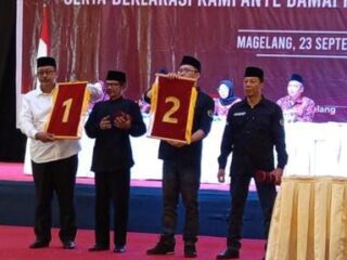 Satria Nomor Urut 1 - Progress Nomor 2, Hasil Undi Pilkada Kabupaten Magelang 2024